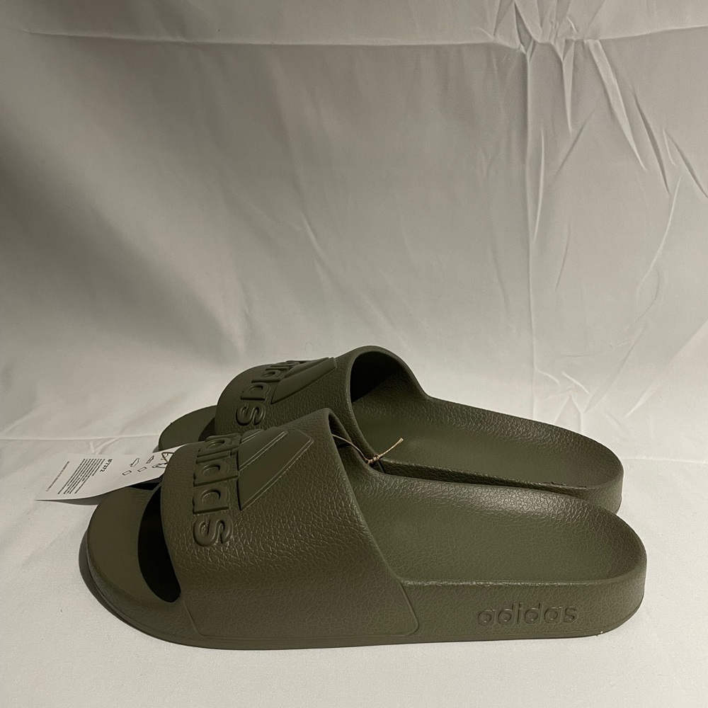 Adidas Adilette Slip-on Quick-Dry Aqua Slides Olive Green Size 8M, 9W IF7372 - Picture 3 of 6